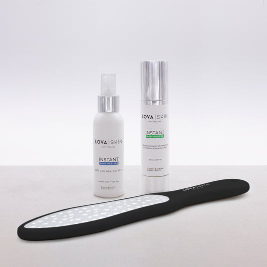LOVASKIN INSTANT FOOT PEELING Kit Essentiel  - Valeur sûre, 25 soins dans une bouteille