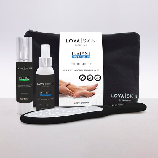 LOVASKIN INSTANT FOOT PEEL Deluxe Kit BLACK EDITION - 25 Beauty foot treatments